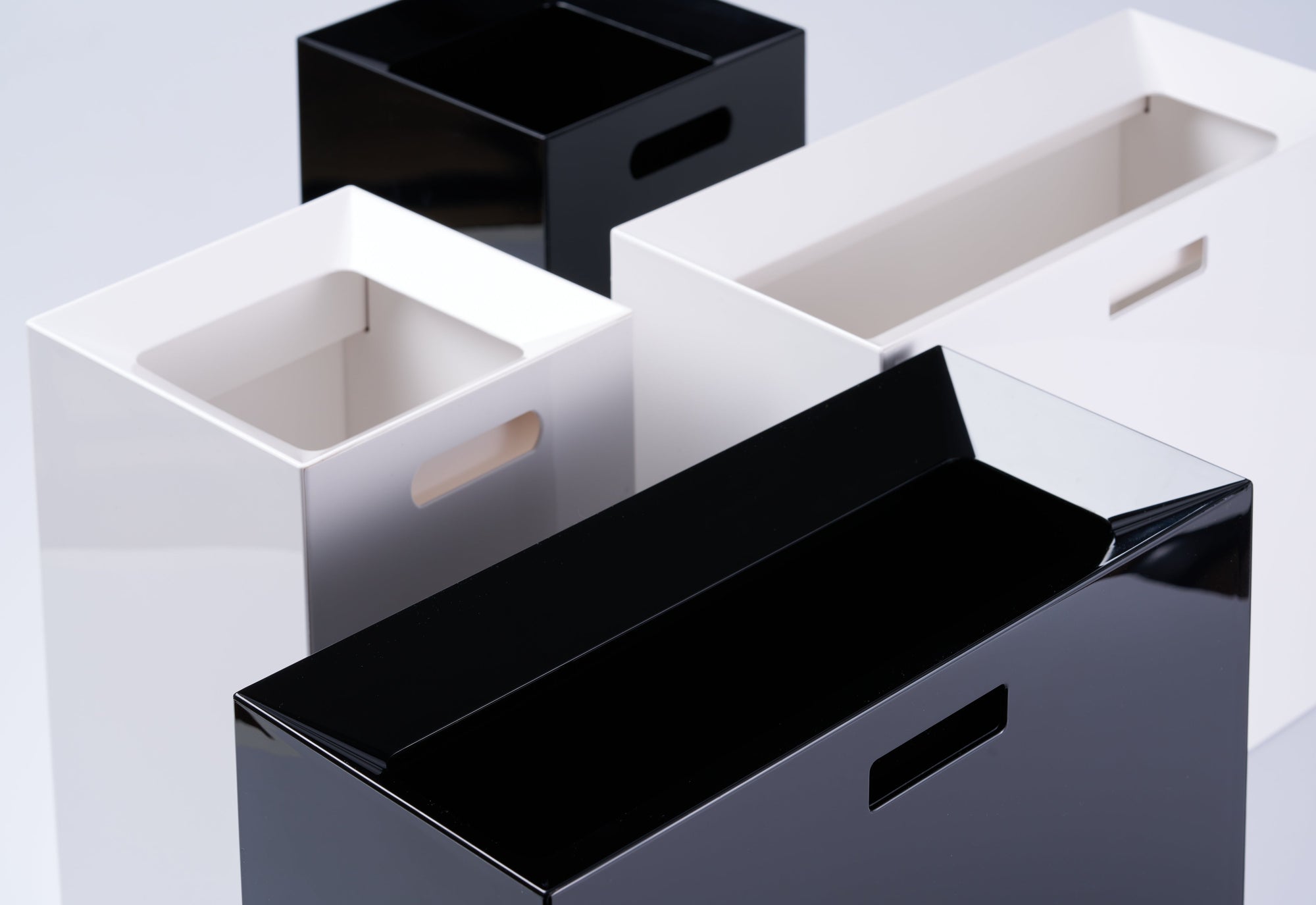 Two Yamazaki Home TOWER Trash Cans 