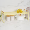 Countertop Wire Shelf - Steel + Wood