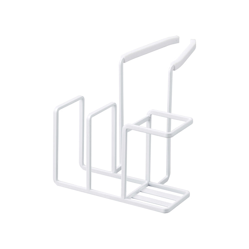 Faucet-Hanging Sponge & Brush Holder on a white background.