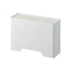 White rectangular object on a white background