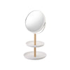 Two-Tier Jewelry Tray With Mirror on a white background.