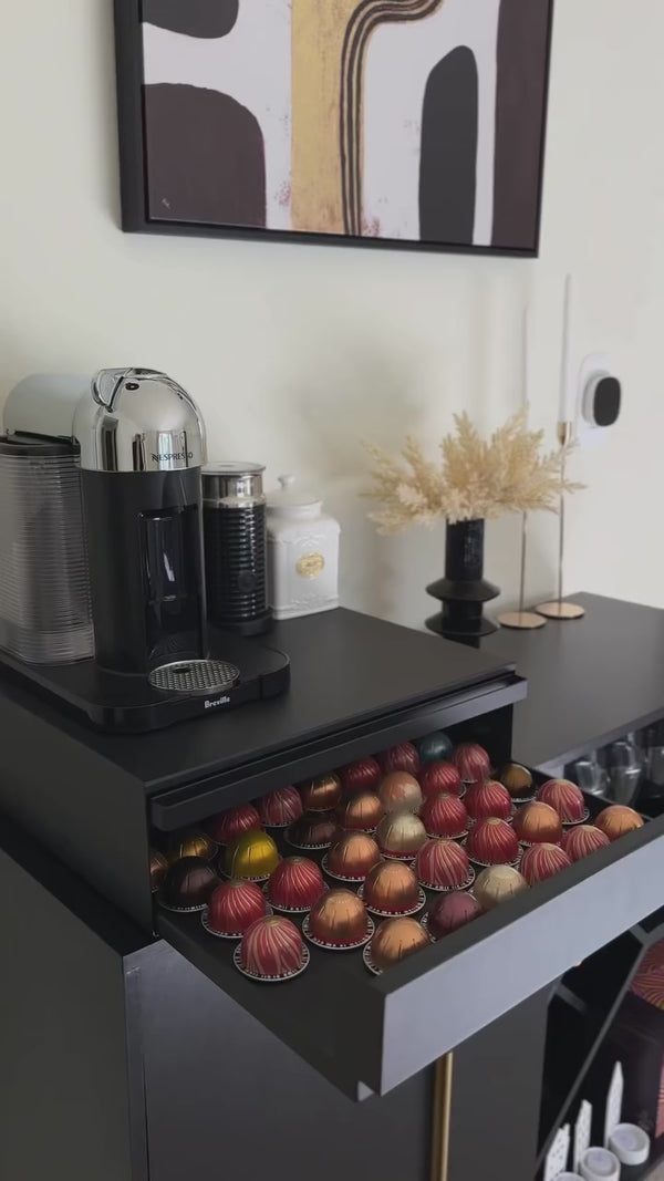 Video of Countertop Drawer with Pull-Out Shelf in black