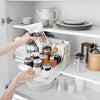 Food being pulled out of a Yamazaki Home Refrigerator Organizer Bin - Wide