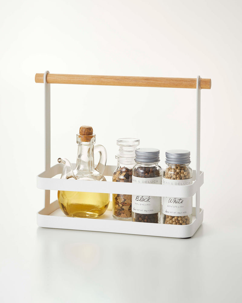 Prop photo showing Tabletop Storage Caddy with various props.