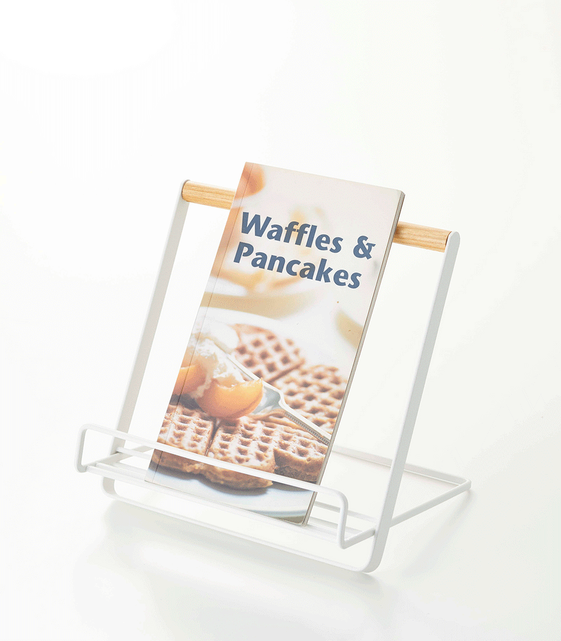 Product GIF showing Tablet and Cookbook Stand with various props.