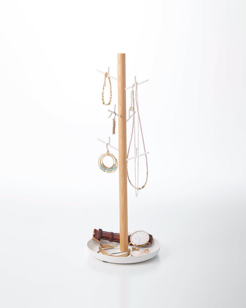 Présentoir à bijoux et accessoires - Acier + Bois